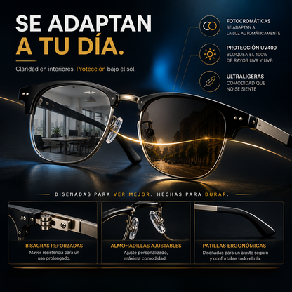 LumiVision™ Las gafas que se adaptan automáticamente a la luz
