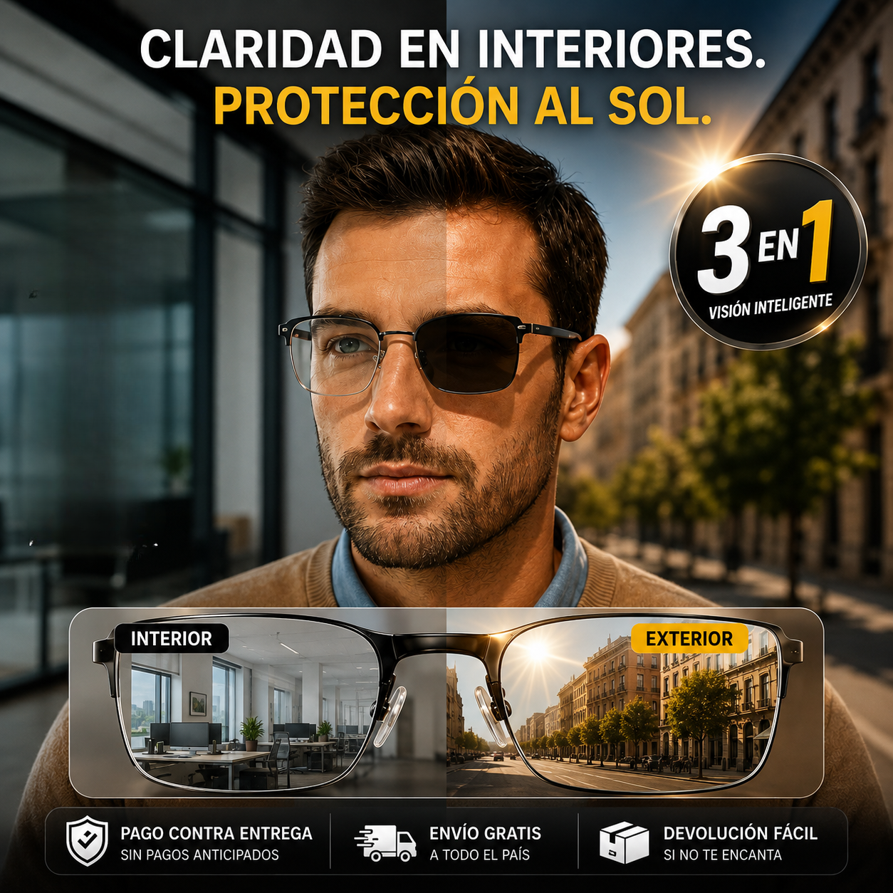 LumiVision™ Las gafas que se adaptan automáticamente a la luz